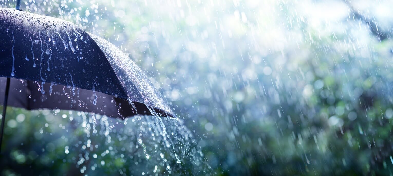 Rain On Umbrella