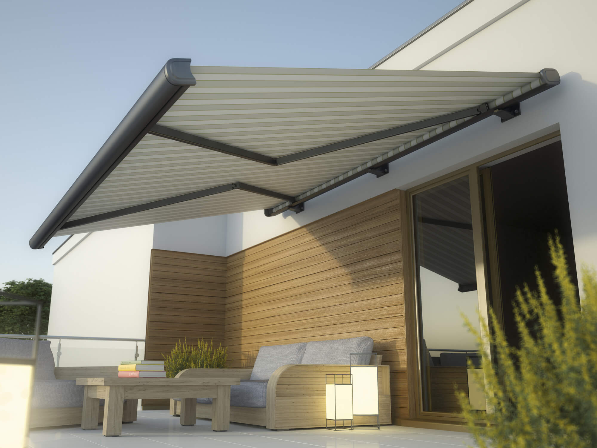 Awning and house terrace