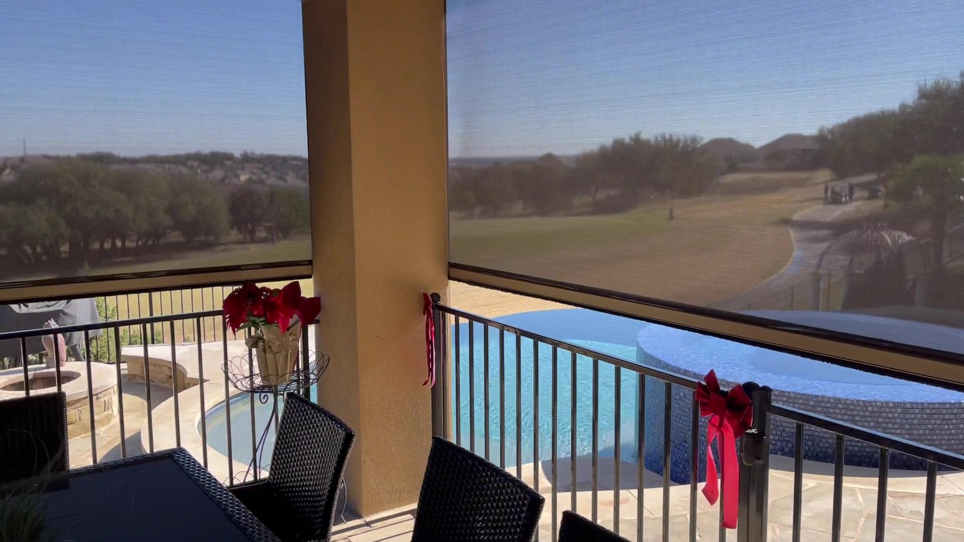 Home with patio shades in Texas