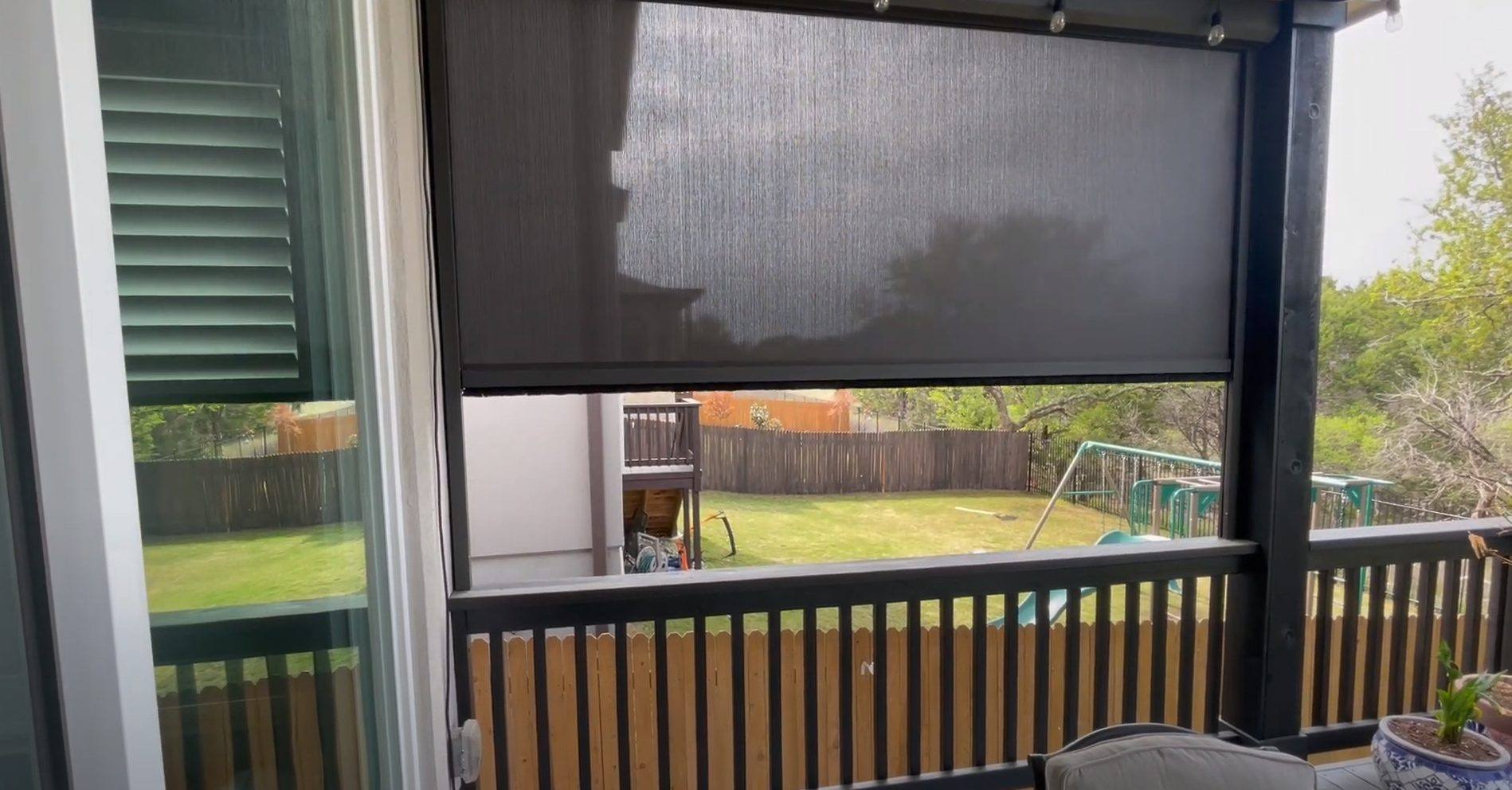 Home with a patio sun screen in Texas
