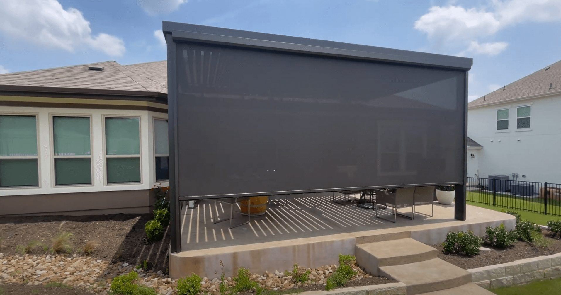 Patio Screen on a back patio