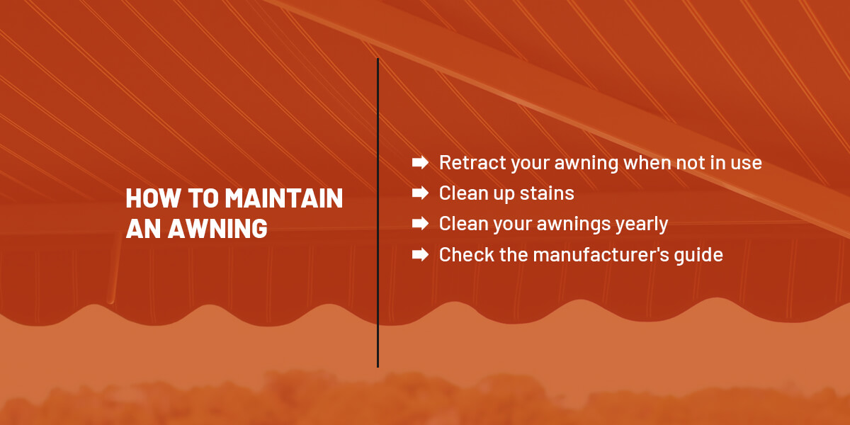 how to maintain an awning