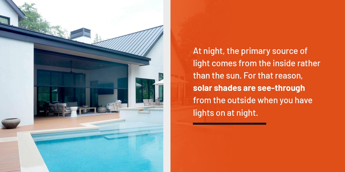 Can You See Through Solar Shades at Night?